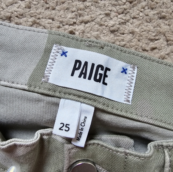 Nwt Paige Mayslie 25 Camo Straight Leg Pants Utility - Picture 3 of 11